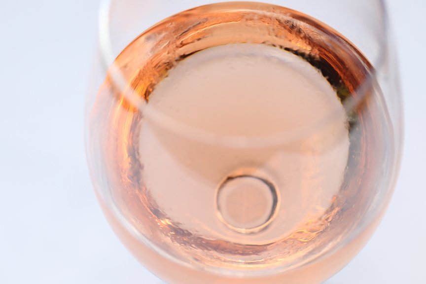 delicious, sweating glass of rose